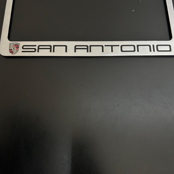 Porsche Polished Steel License Plate Holder. Vintage. - Picture 3 of 9